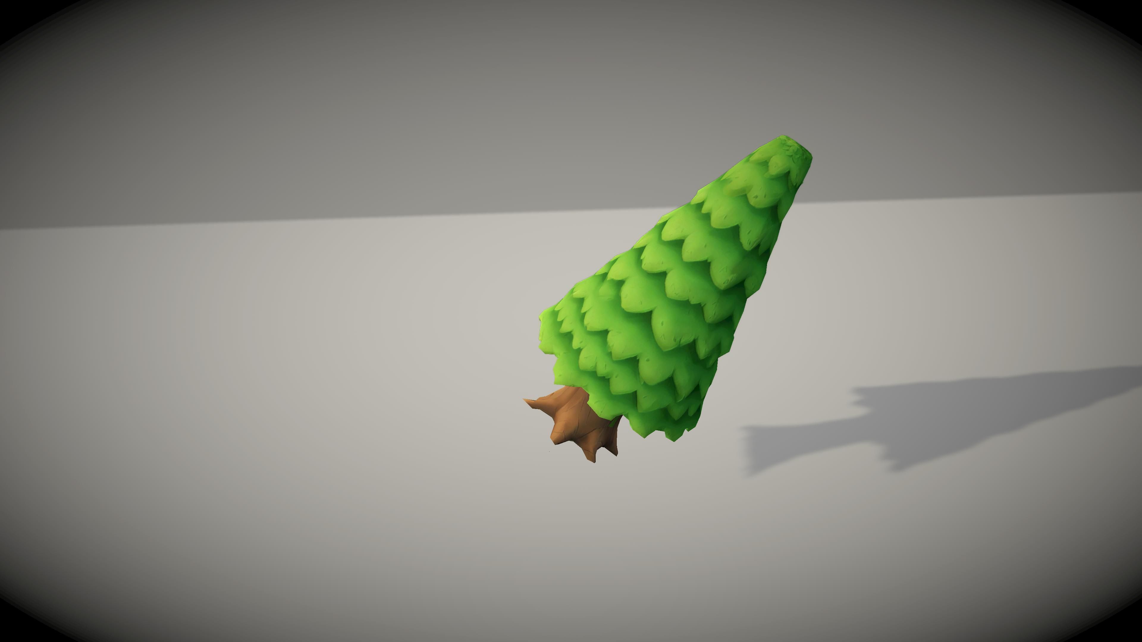 Cartoon Fir Tree Low-poly 3D model_3