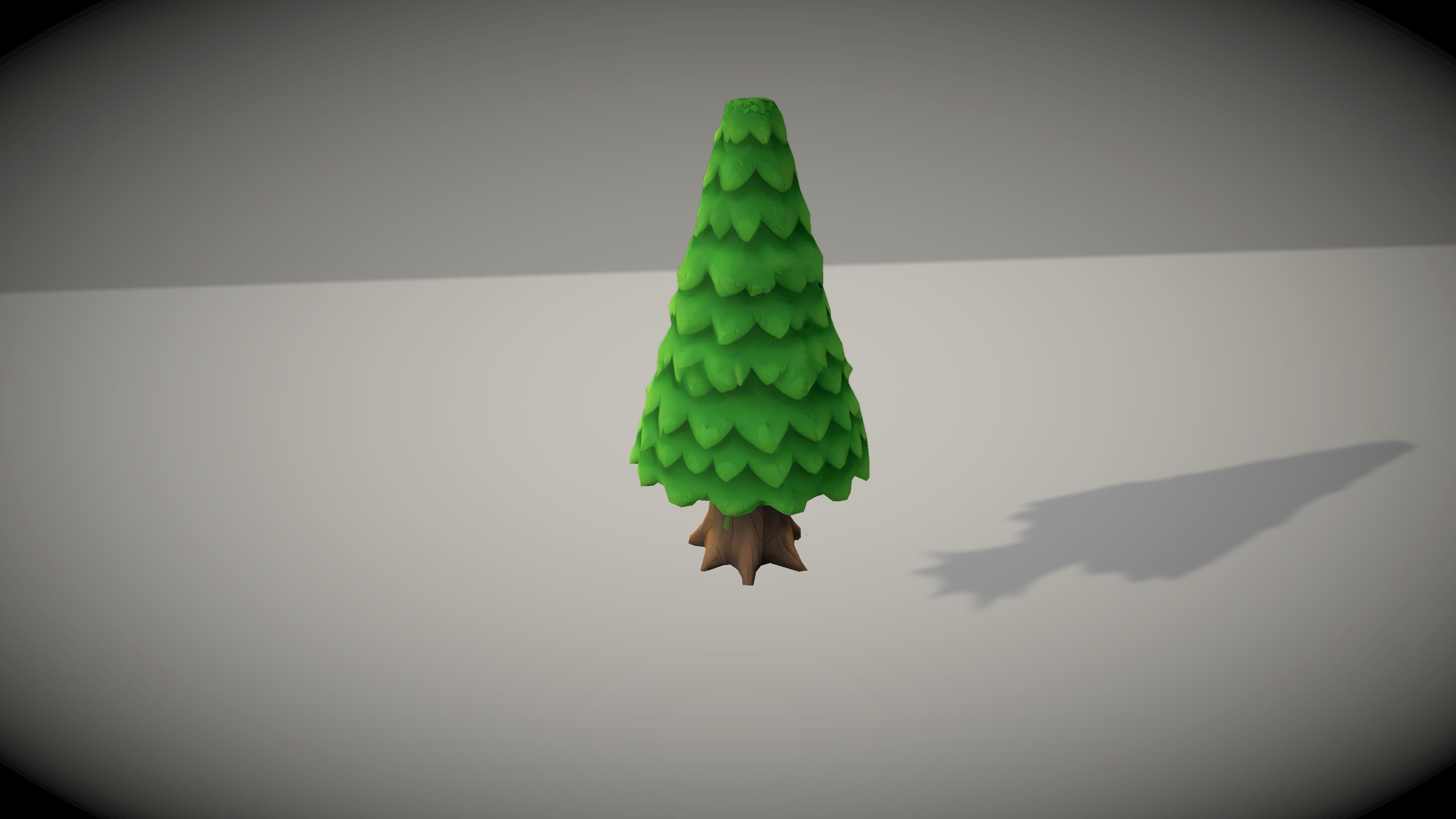 Cartoon Fir Tree Low-poly 3D model_1