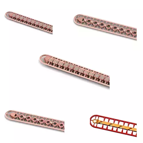 5 SET OF 3D PRINTABLE CHAIN OR BRACELET DIRECT CASTING 3D Model Collection