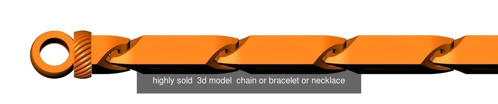 13 SET One piece fusion is cast directly 3D print chain 3D Model Collection_7