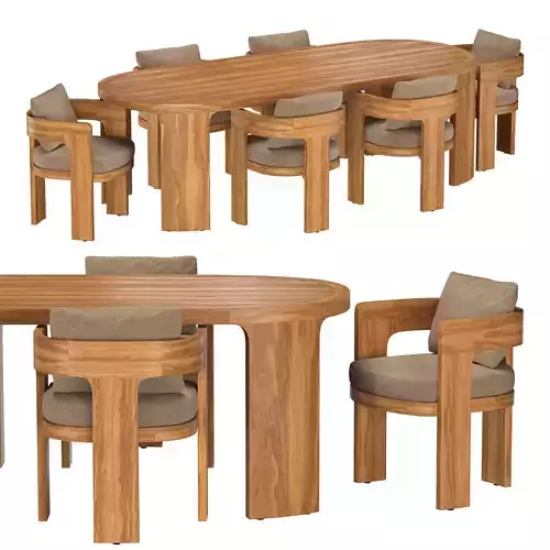 BRONTE TEAK DINING ARMCHAIR Table