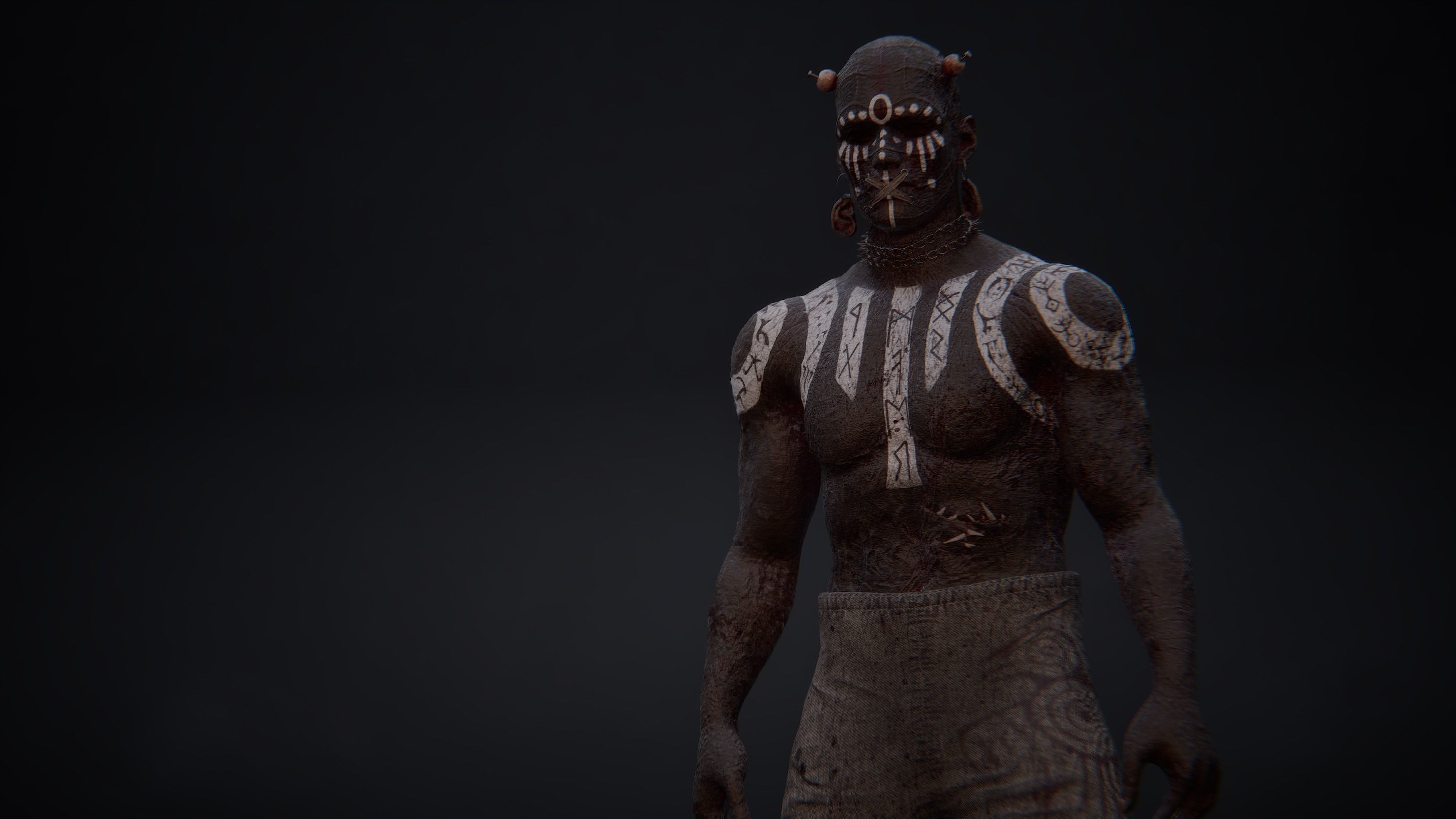 Low Poly Epic Skeleton Mad Creature Low-poly 3D model_9