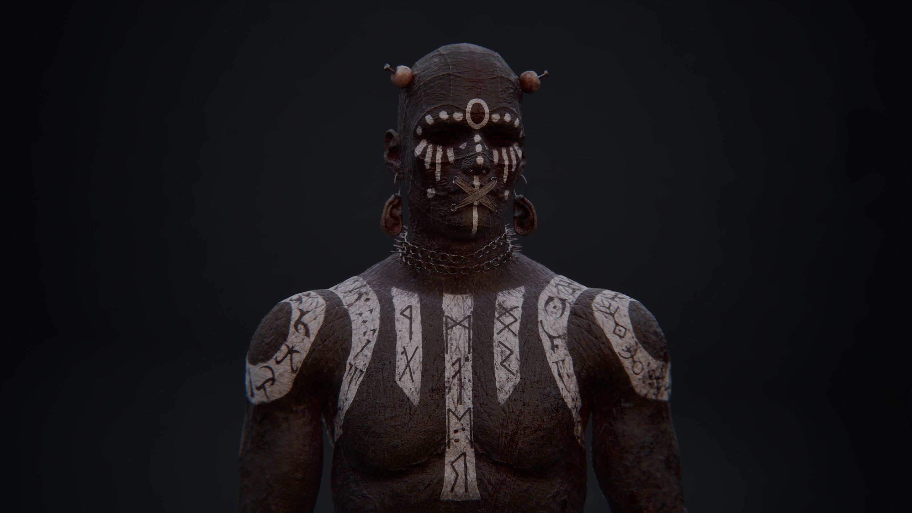 Low Poly Epic Skeleton Mad Creature Low-poly 3D model_4