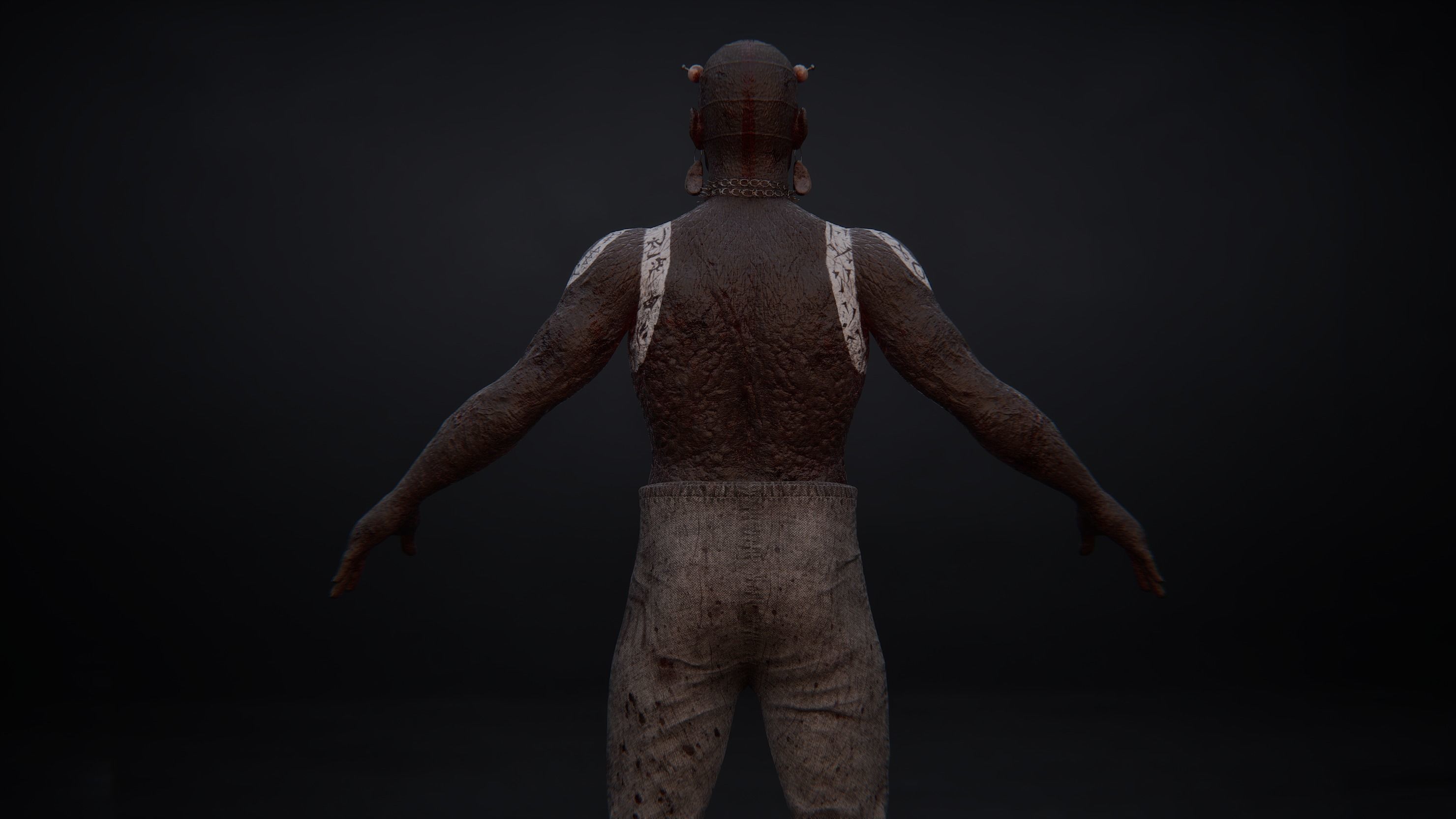 Low Poly Epic Skeleton Mad Creature Low-poly 3D model_18