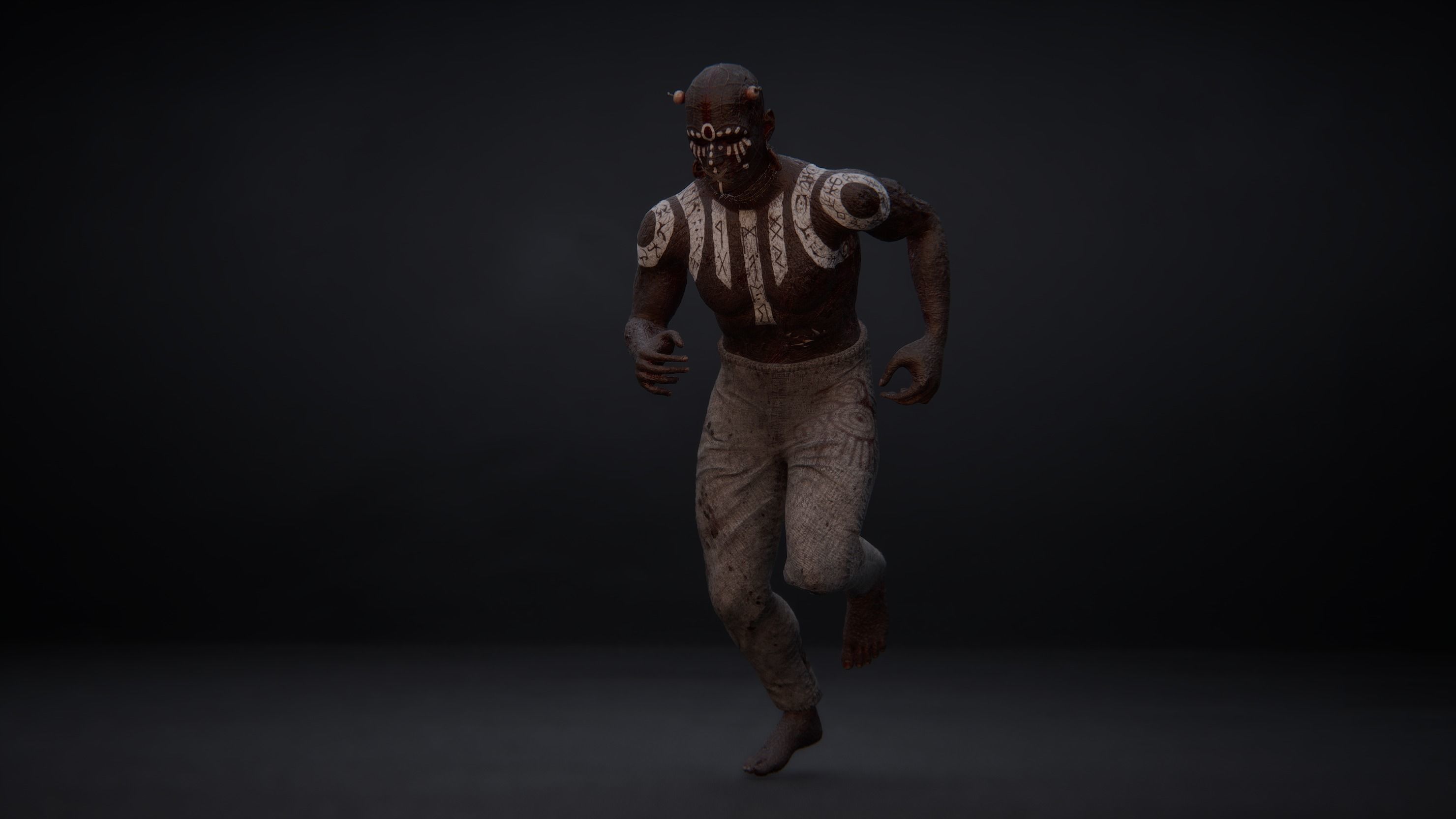 Low Poly Epic Skeleton Mad Creature Low-poly 3D model_21