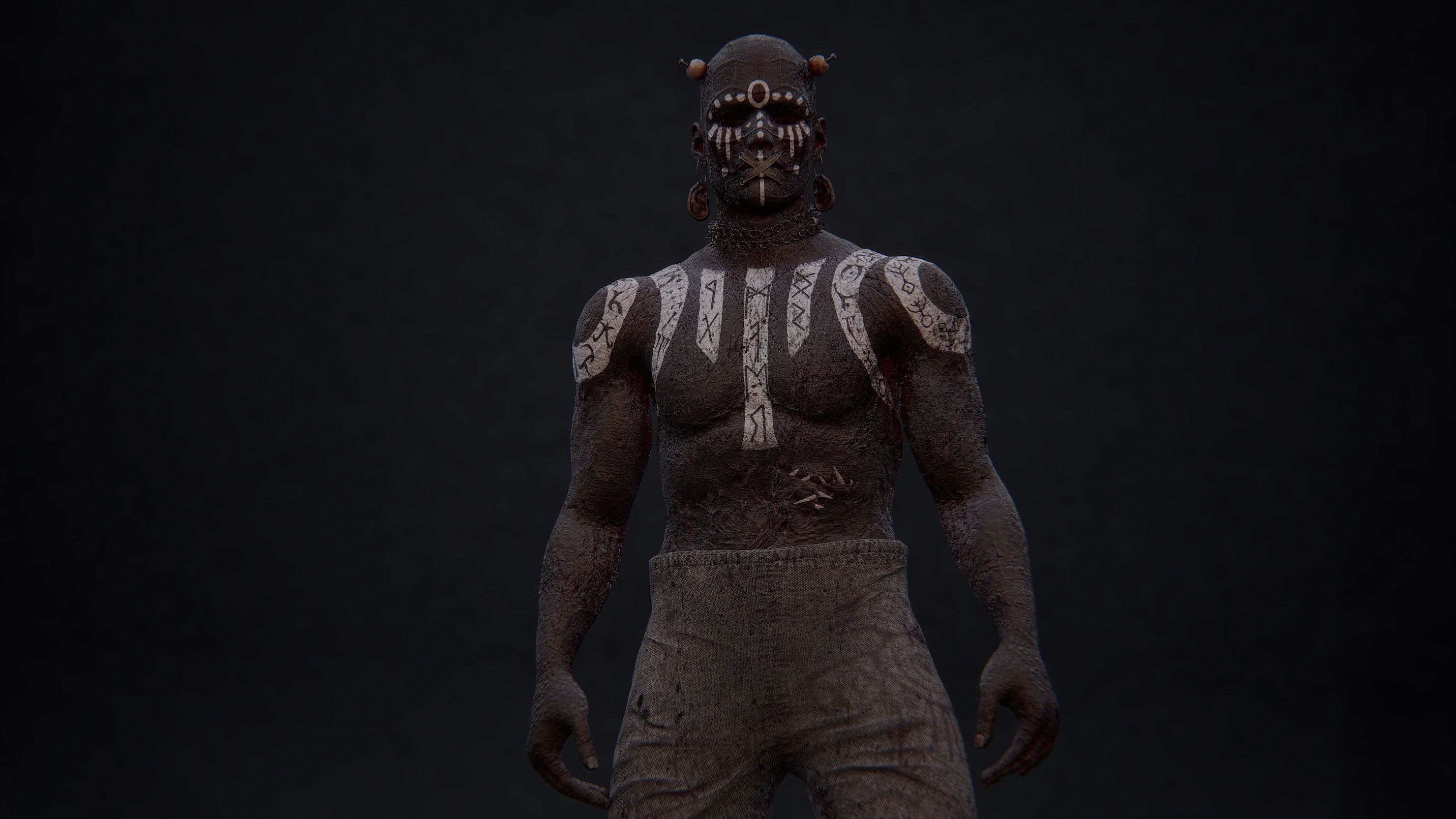 Low Poly Epic Skeleton Mad Creature Low-poly 3D model_13