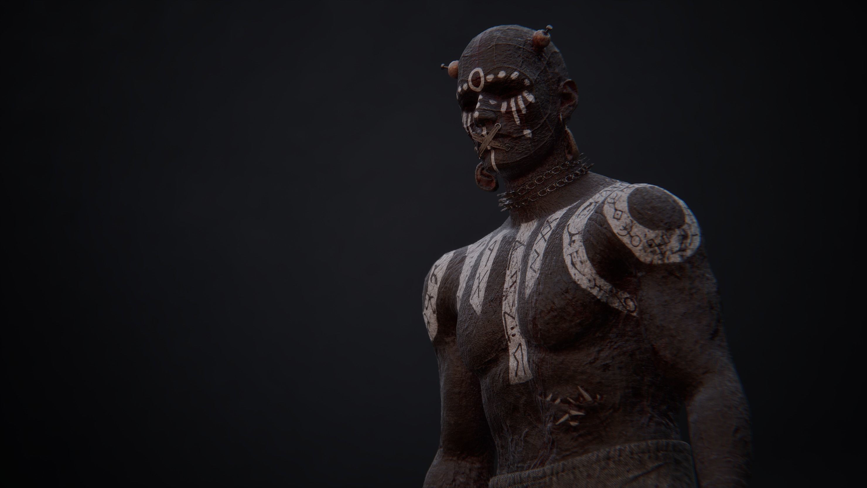 Low Poly Epic Skeleton Mad Creature Low-poly 3D model_10