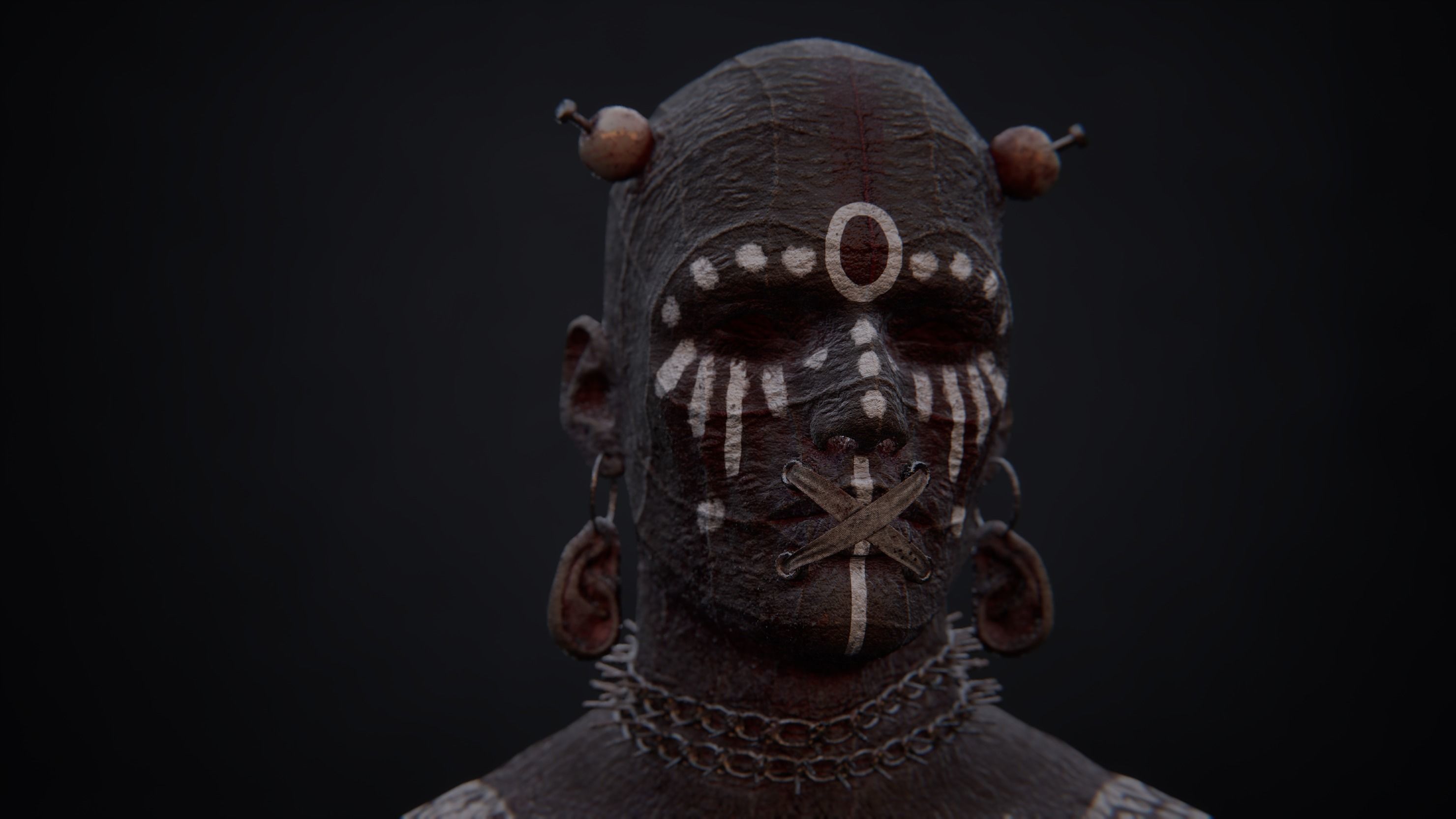 Low Poly Epic Skeleton Mad Creature Low-poly 3D model_8