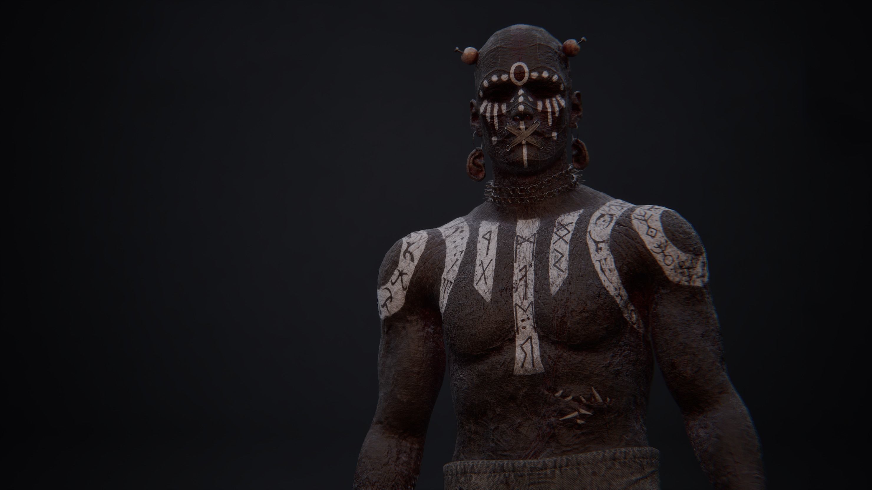 Low Poly Epic Skeleton Mad Creature Low-poly 3D model_12