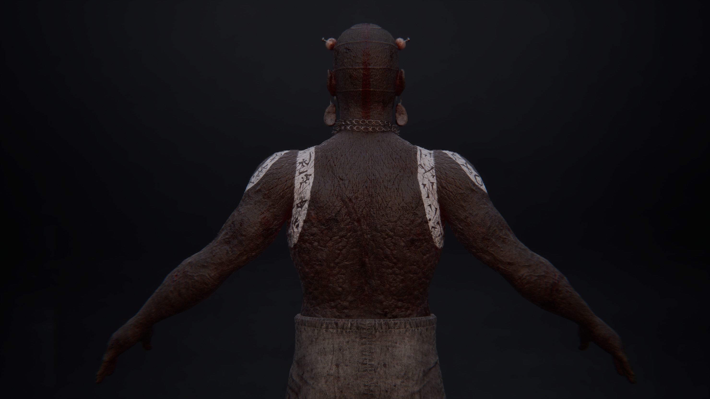 Low Poly Epic Skeleton Mad Creature Low-poly 3D model_19