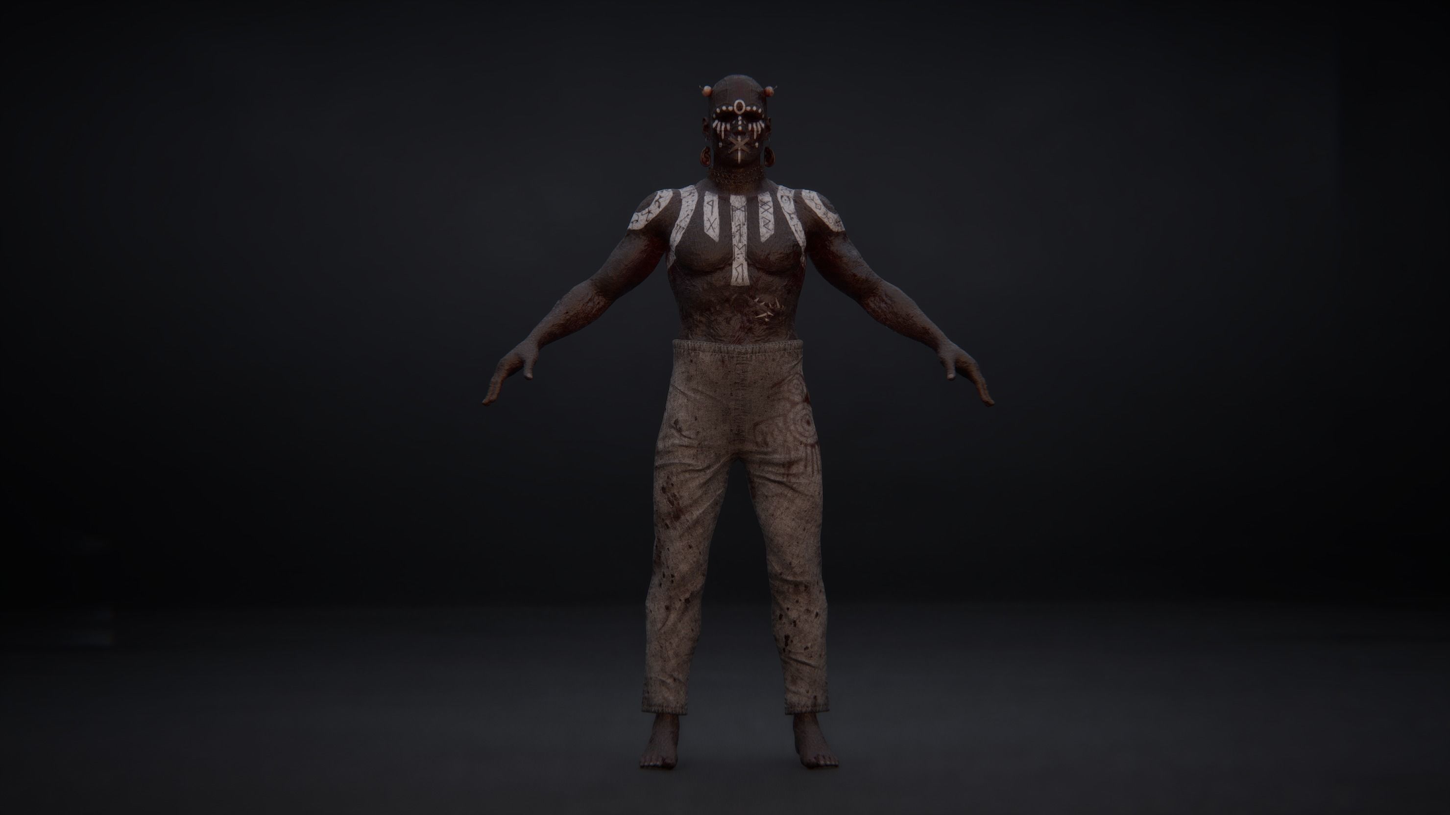 Low Poly Epic Skeleton Mad Creature Low-poly 3D model_20