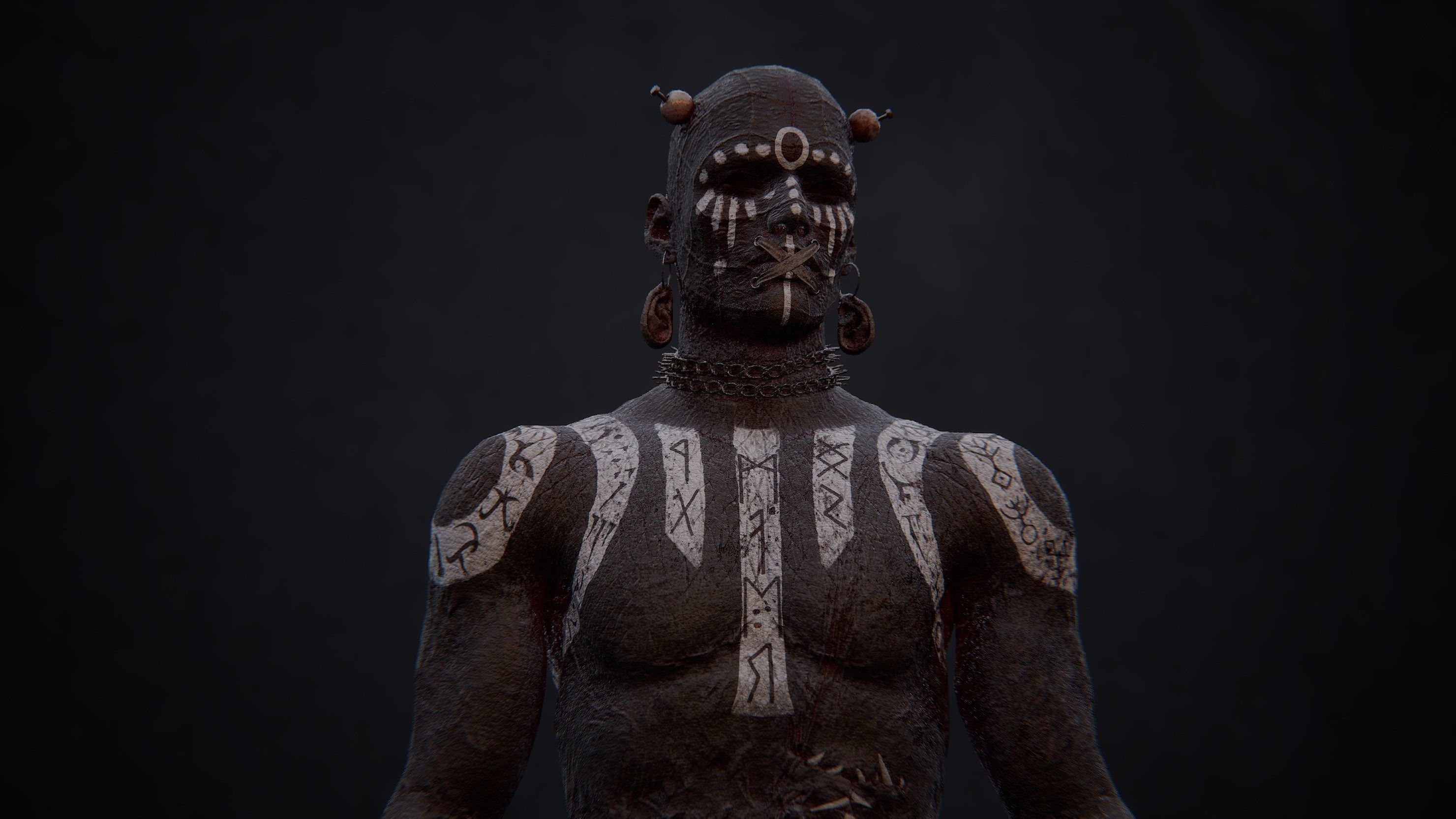 Low Poly Epic Skeleton Mad Creature Low-poly 3D model_5