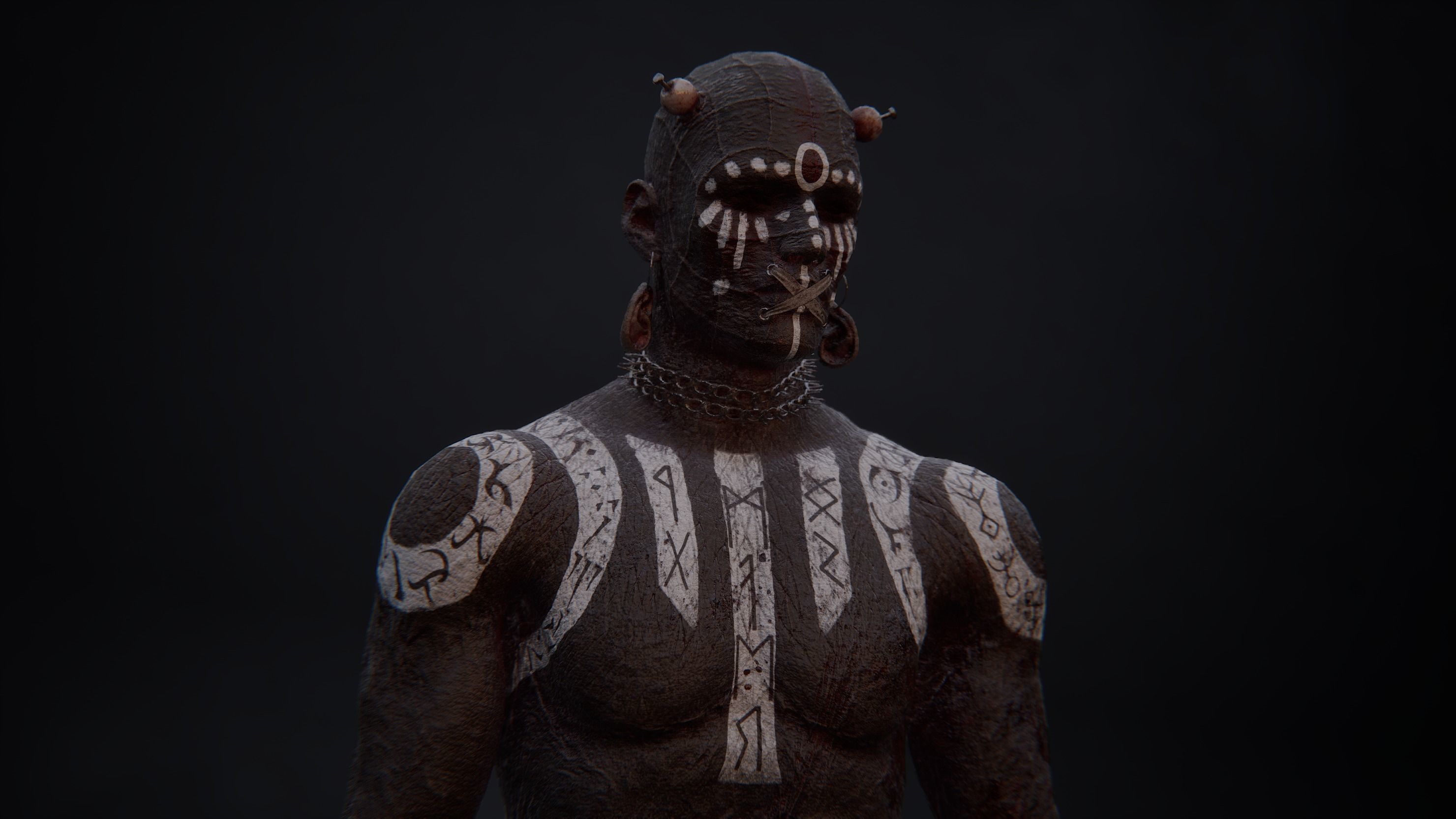 Low Poly Epic Skeleton Mad Creature Low-poly 3D model_6