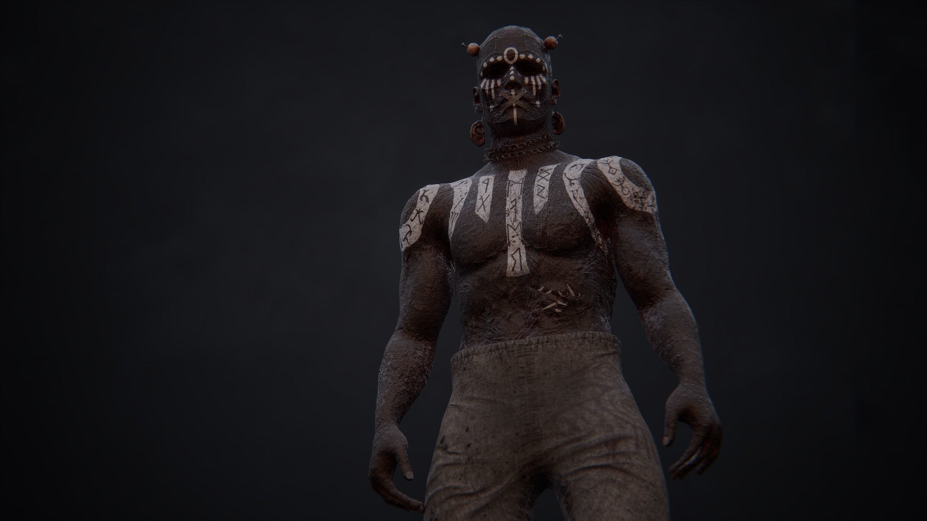 Low Poly Epic Skeleton Mad Creature Low-poly 3D model_15