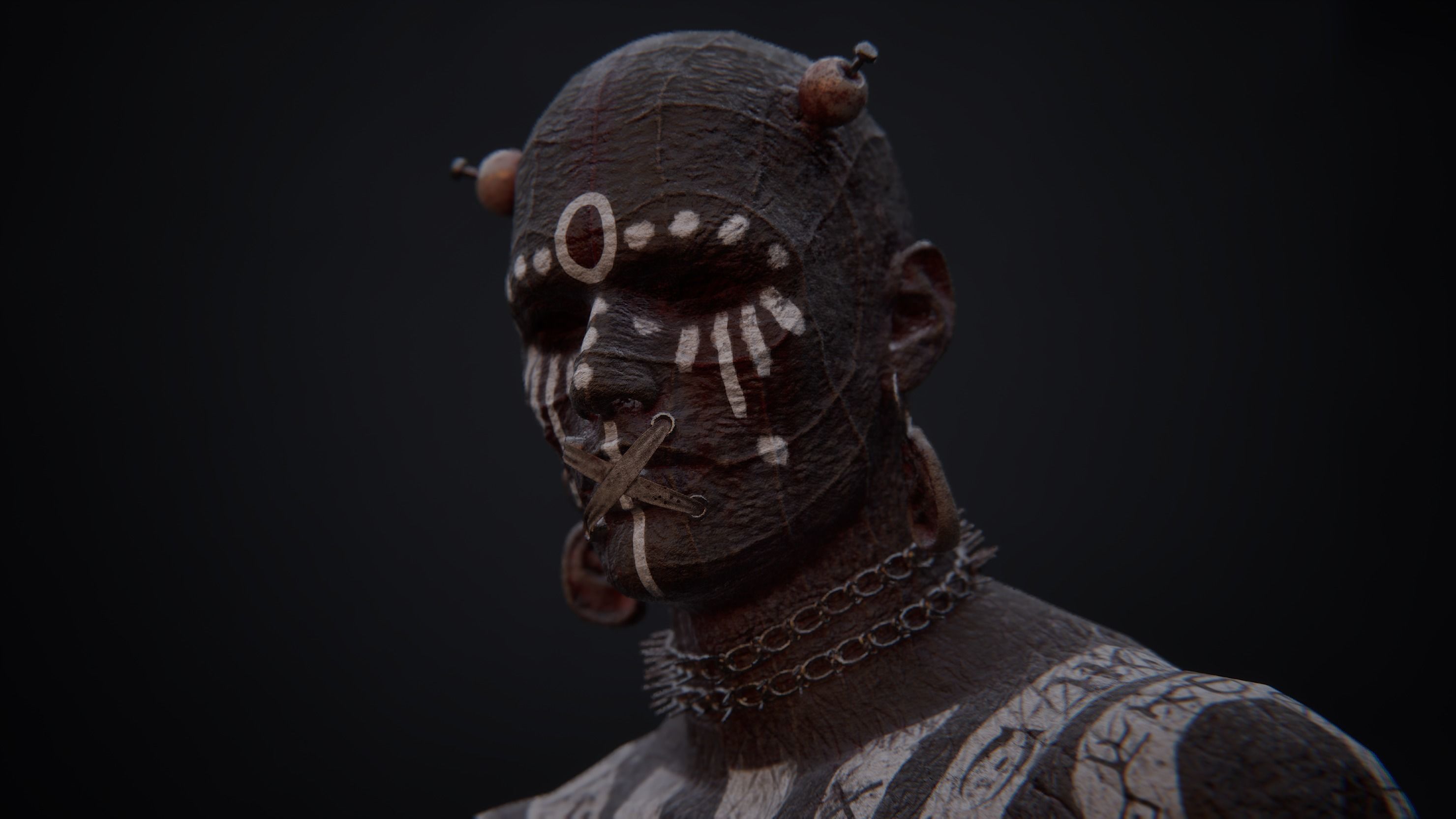 Low Poly Epic Skeleton Mad Creature Low-poly 3D model_7