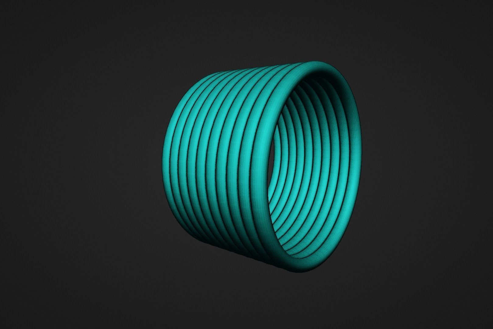 tribal wire stackable thumb ring US size 8 3D print model_4