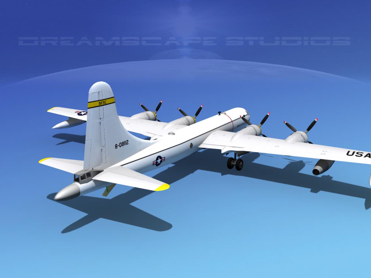 Boeing KB50 Superfortress Tanker V01 3D Model rigged .max .obj .3ds