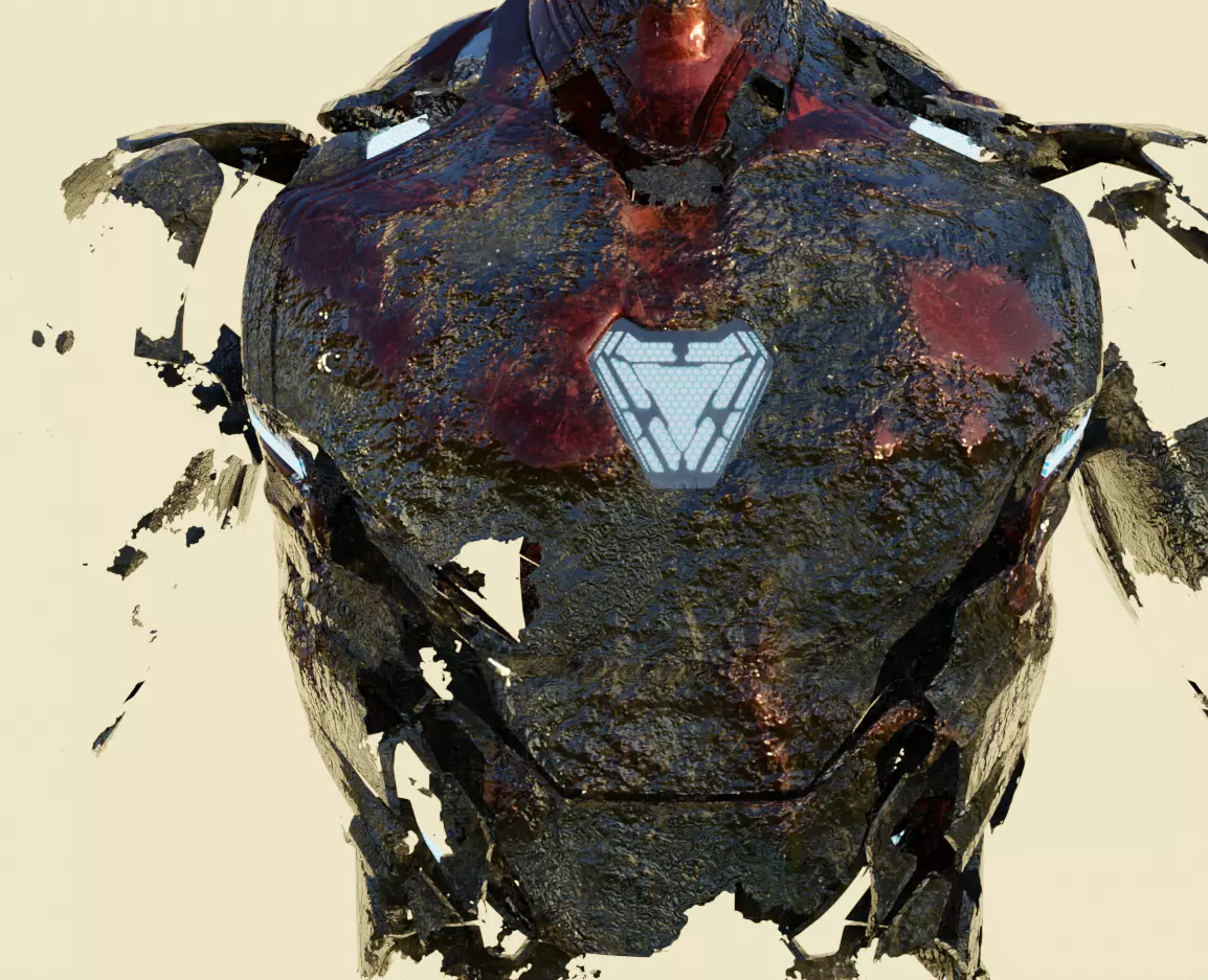 IronMan Model with Nanotech system - Nano Tech Suit Up Free low-poly 3D model_0