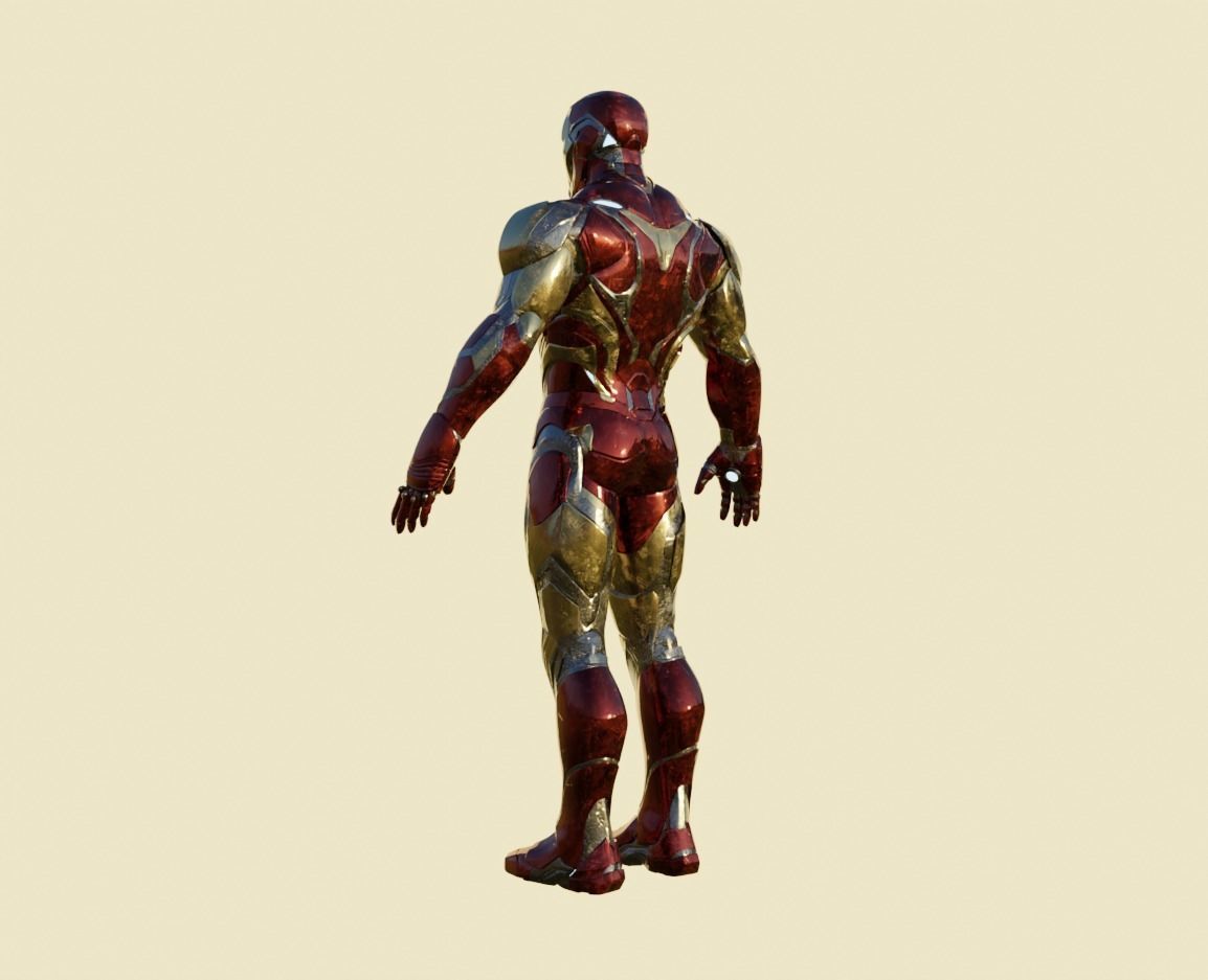 IronMan Model with Nanotech system - Nano Tech Suit Up Free low-poly 3D model_7