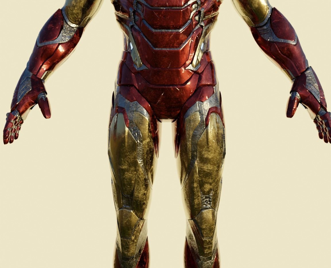 IronMan Model with Nanotech system - Nano Tech Suit Up Free low-poly 3D model_12