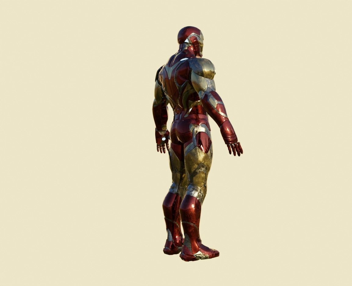 IronMan Model with Nanotech system - Nano Tech Suit Up Free low-poly 3D model_8