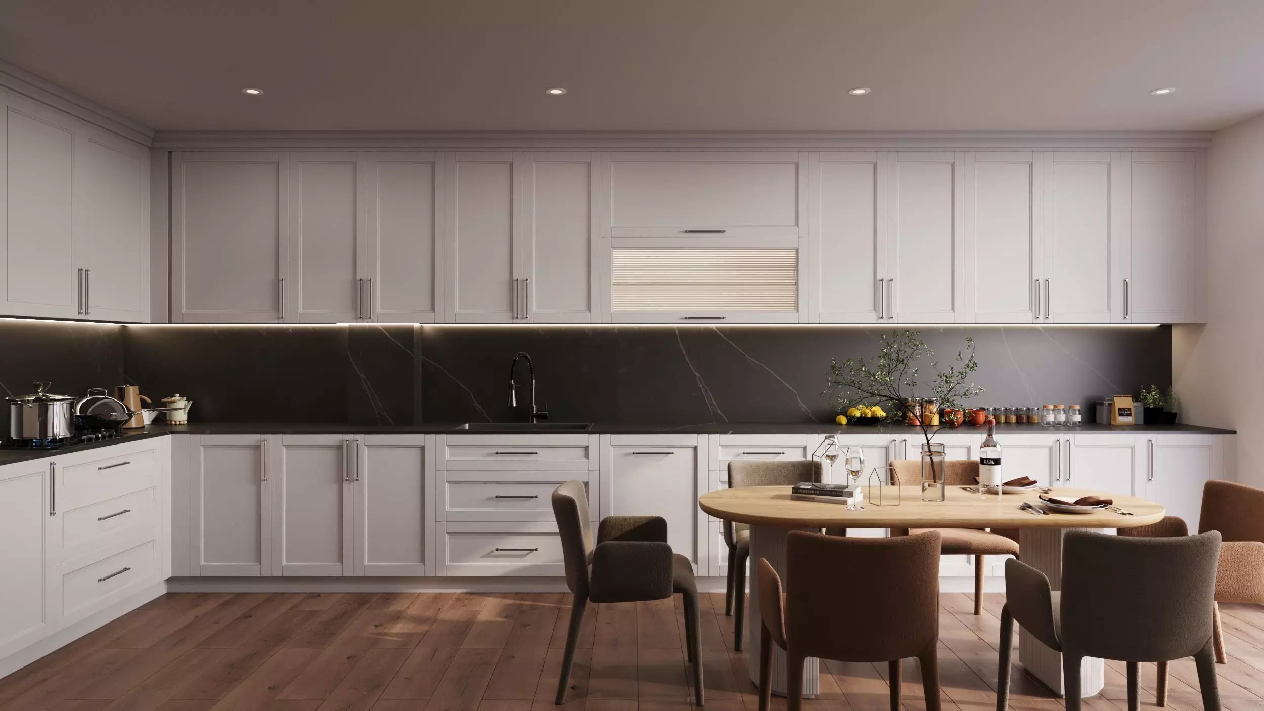 Classic style kitchen design 3D model