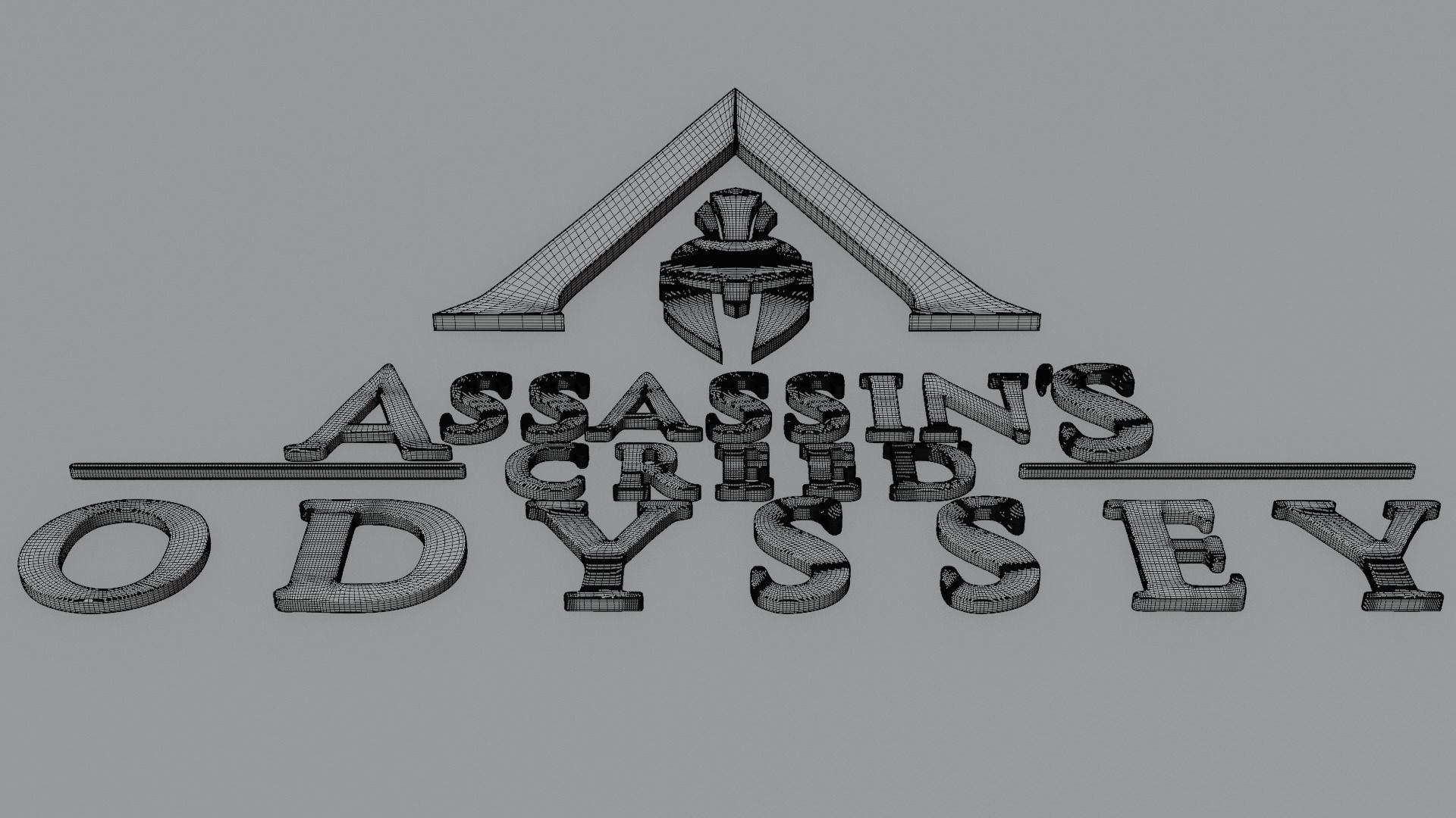 Assassins Creed Odyssey Logo 3D model for 3D print 3D print model_5