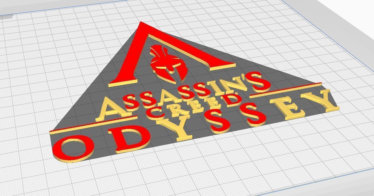 Assassins Creed Odyssey Logo 3D model for 3D print 3D print model_9