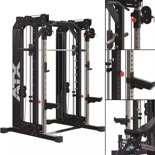 Home Gym ATX  Smith Cable Rack Weight Stack 3D model