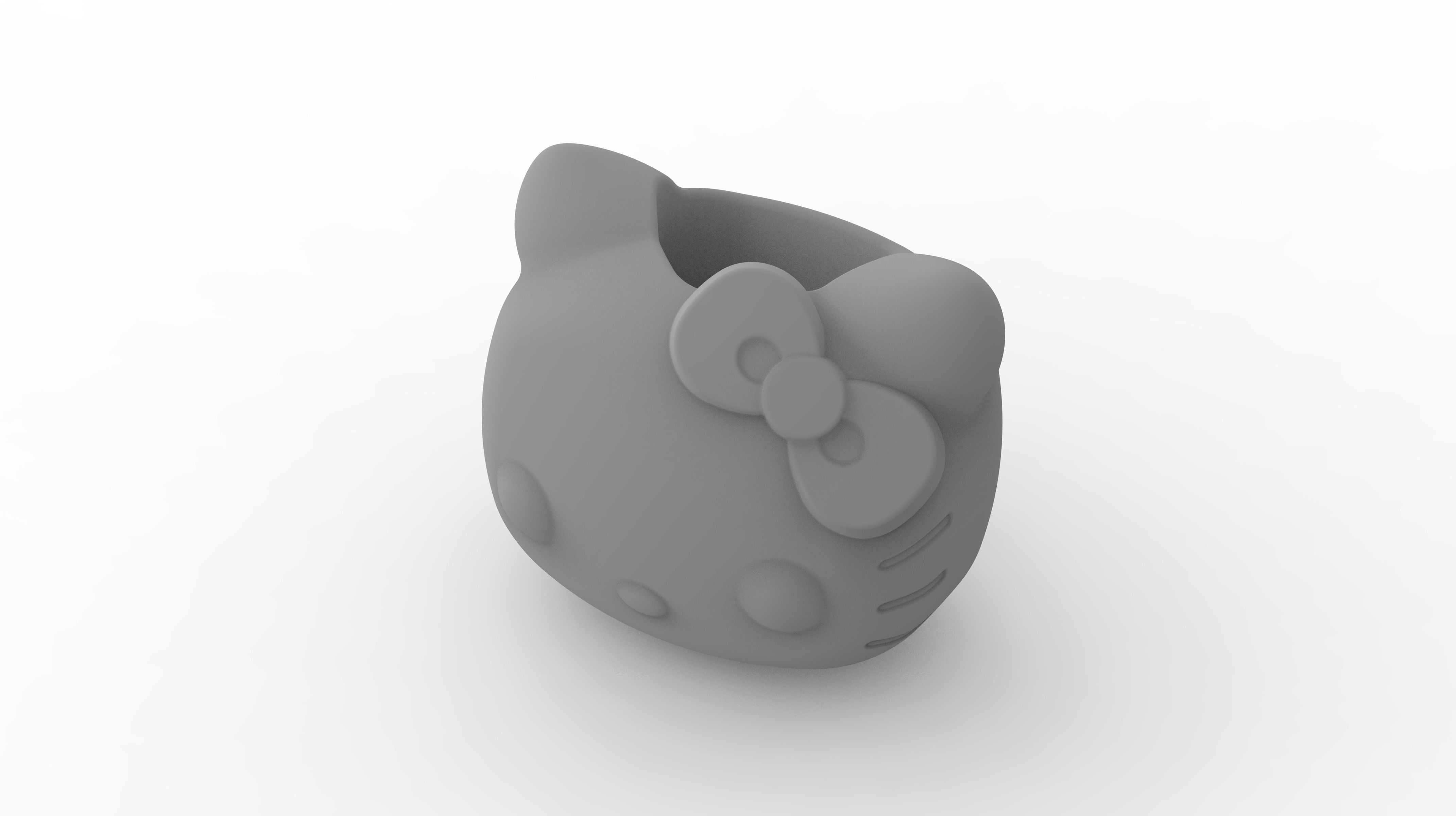 Hello Kitty Pen Holder 3D print model_1