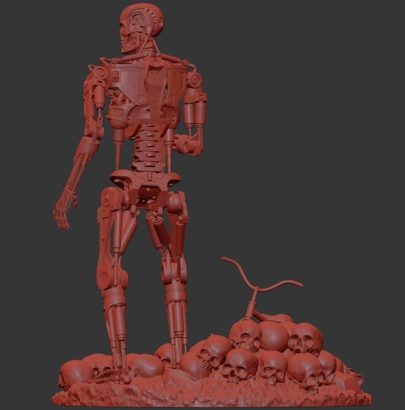 Terminator T-800 Endoskeleton Rekvizit T2 V3 3D print model_12