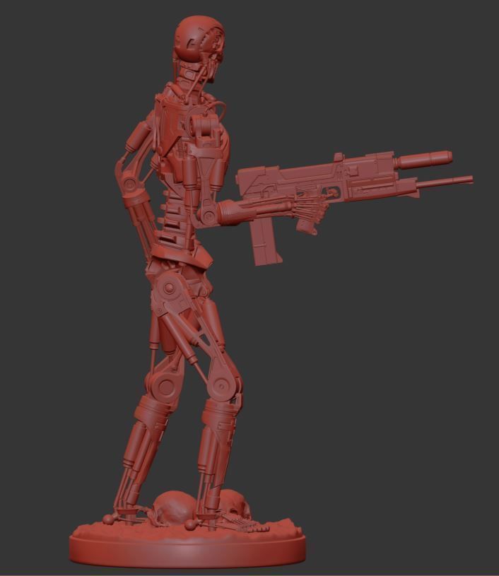 Terminator T-800 Endoskeleton Rekvizit T2 V3 3D print model_10