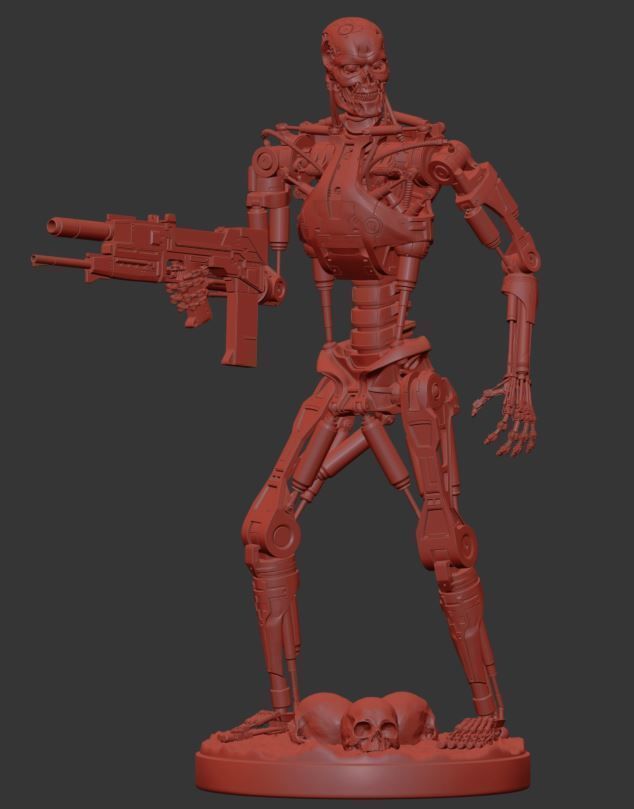 Terminator T-800 Endoskeleton Rekvizit T2 V3 3D print model_7