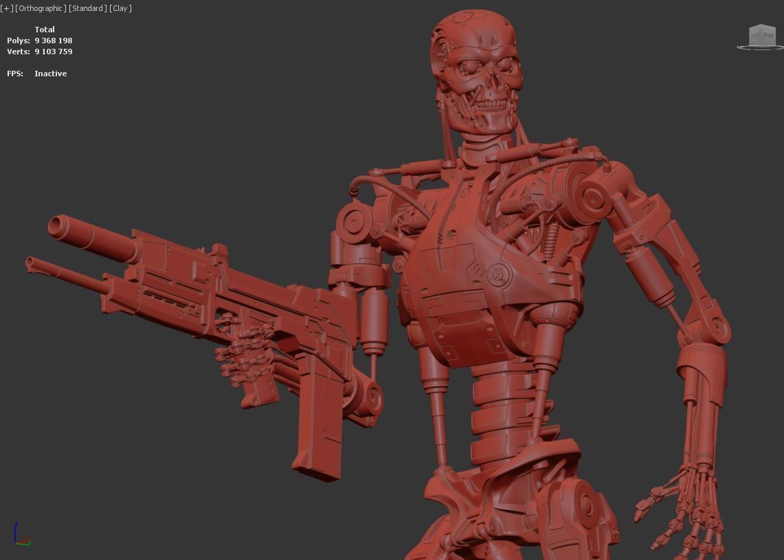 Terminator T-800 Endoskeleton Rekvizit T2 V3 3D print model_3