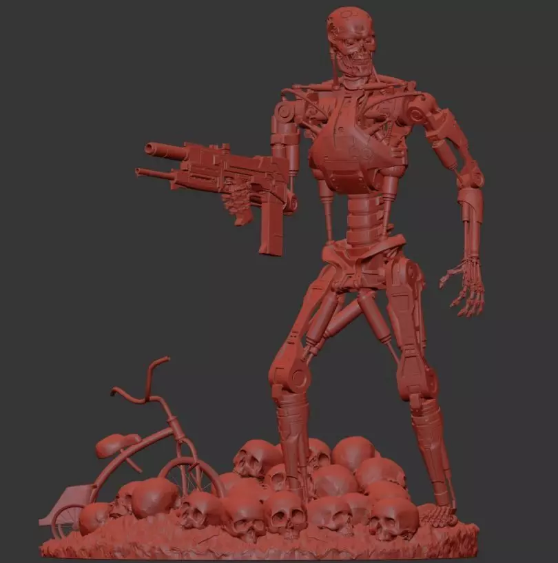 Terminator T-800 Endoskeleton Rekvizit T2 V3 3D print model_0