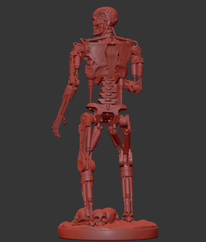 Terminator T-800 Endoskeleton Rekvizit T2 V3 3D print model_8