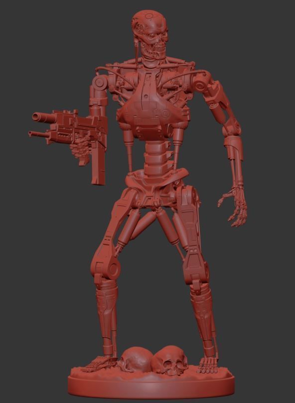 Terminator T-800 Endoskeleton Rekvizit T2 V3 3D print model_5