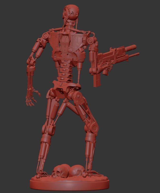Terminator T-800 Endoskeleton Rekvizit T2 V3 3D print model_9