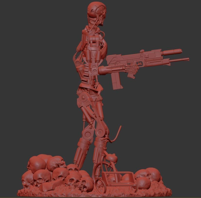 Terminator T-800 Endoskeleton Rekvizit T2 V3 3D print model_15