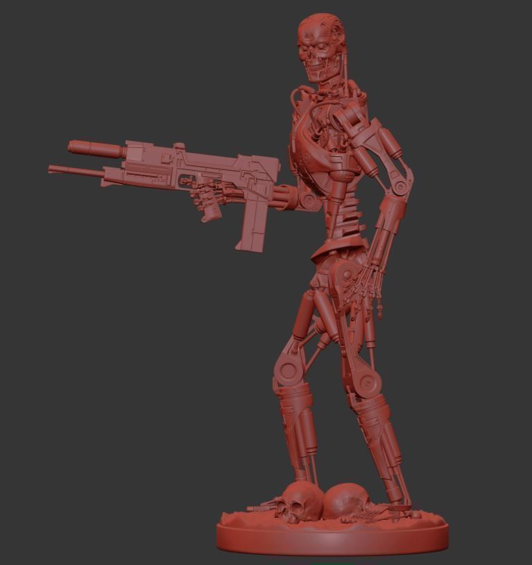 Terminator T-800 Endoskeleton Rekvizit T2 V3 3D print model_16