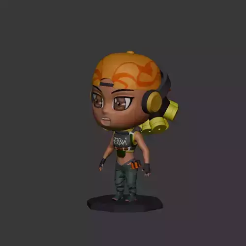 Raze chibi Valorant 3D print model