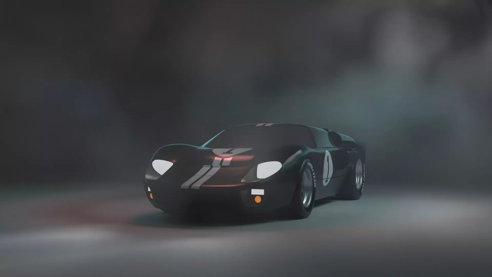 Ford GT40 Free low-poly 3D model