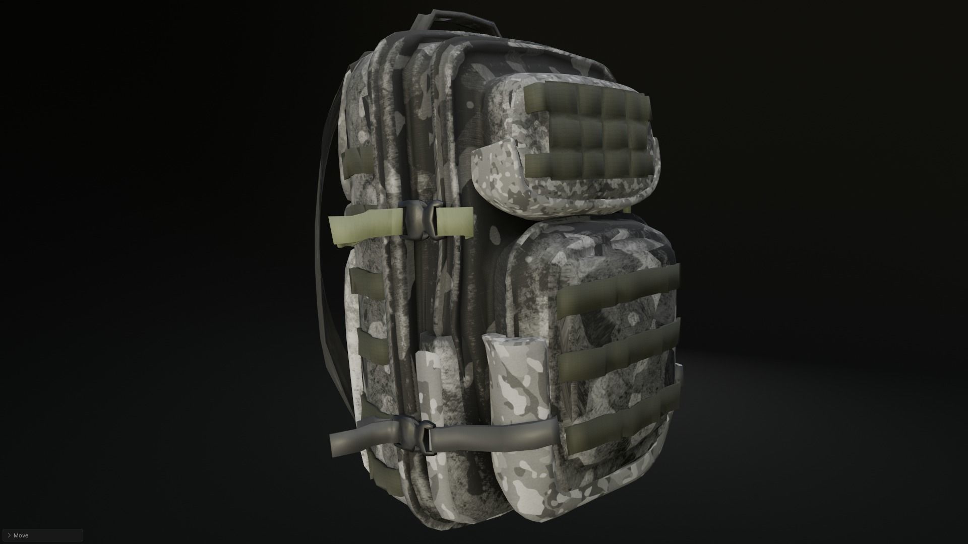 3D military bag model 3D model_2