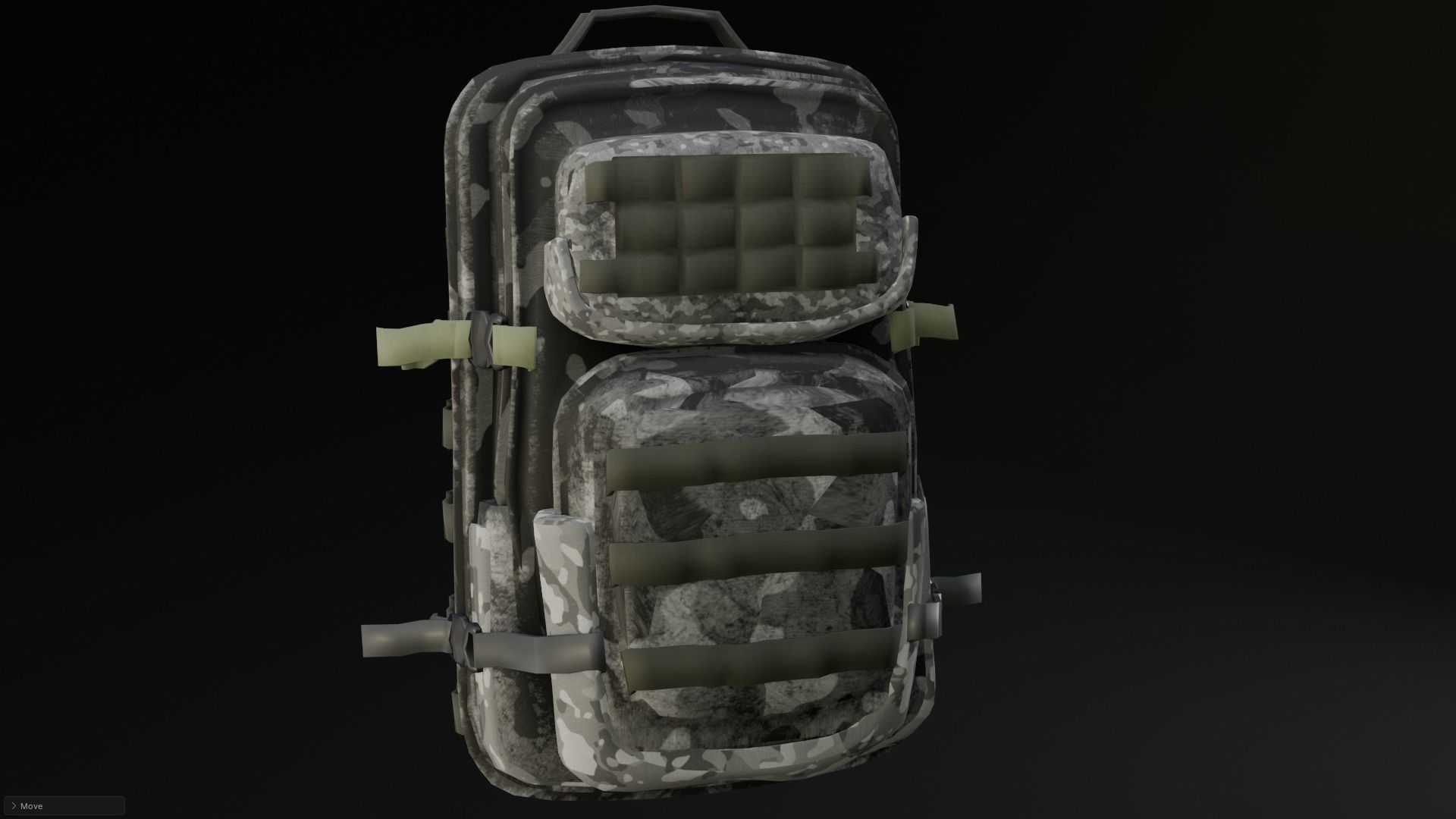 3D military bag model 3D model_1