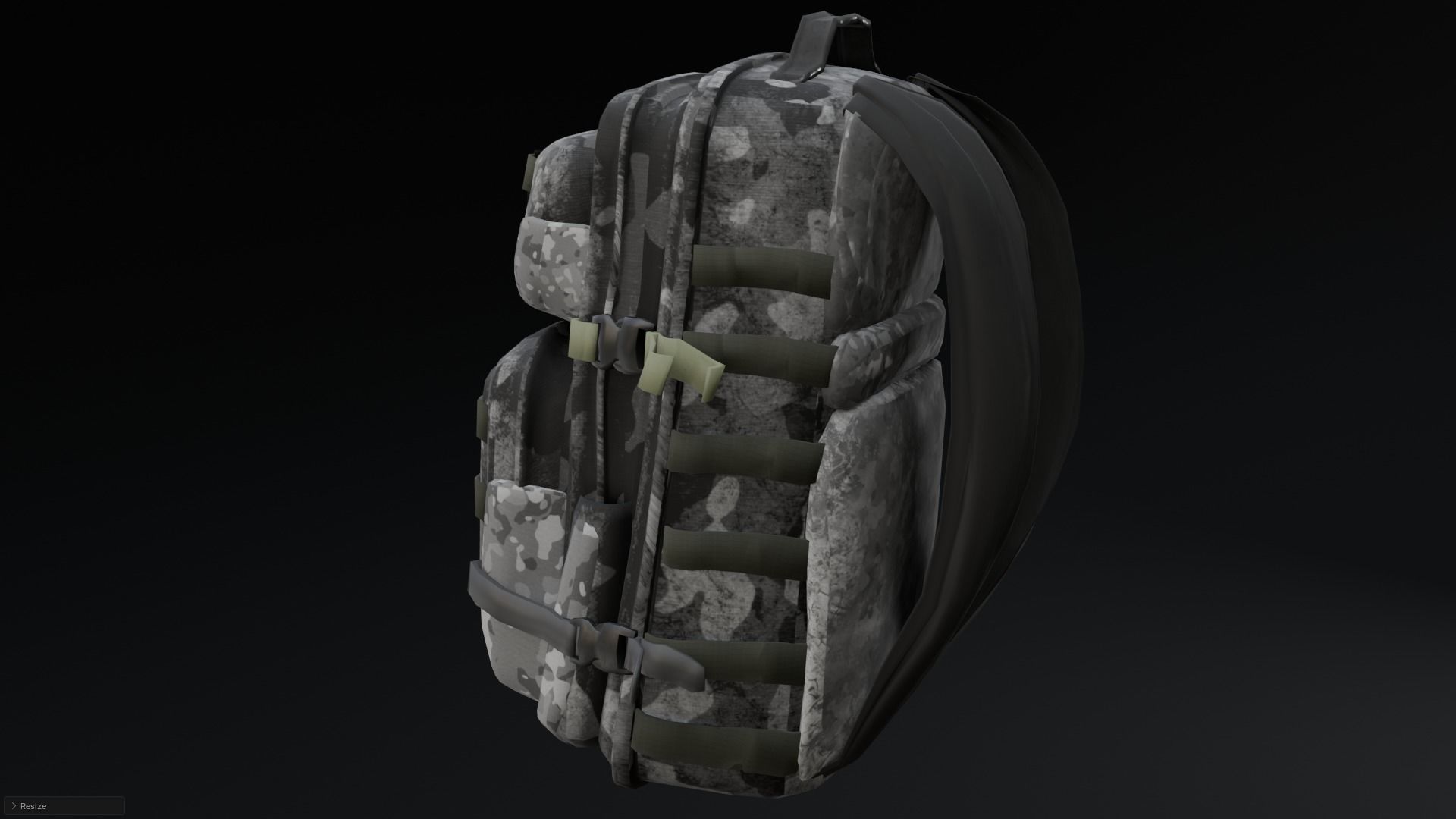3D military bag model 3D model_5