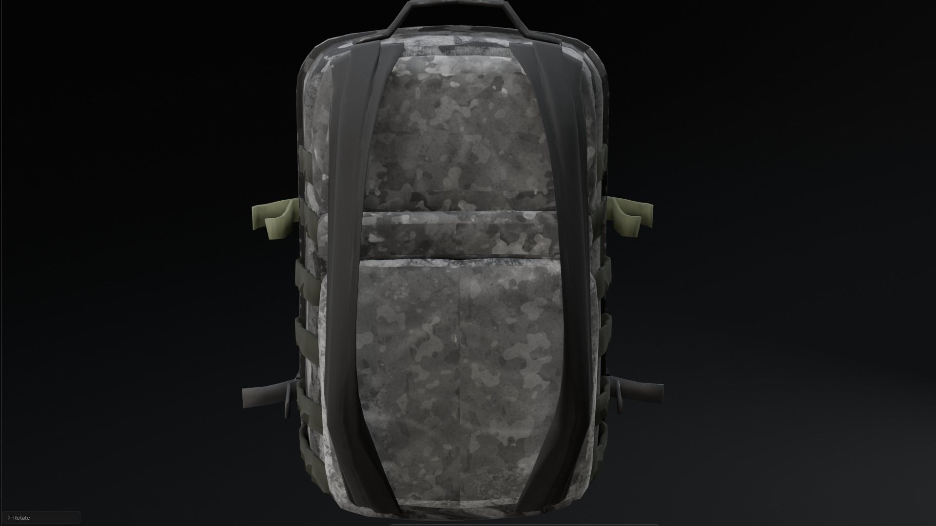 3D military bag model 3D model_4