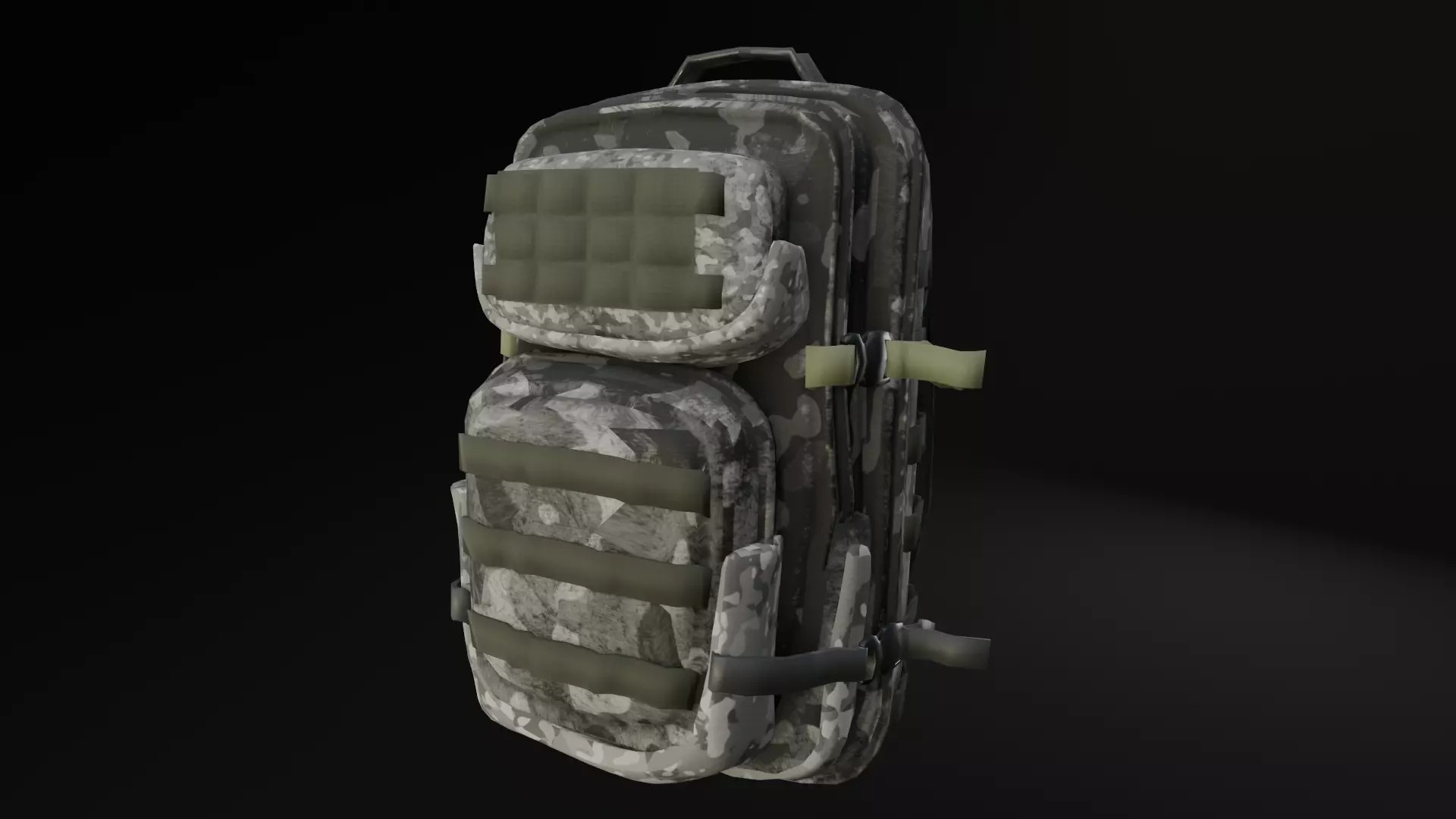 3D military bag model 3D model_0