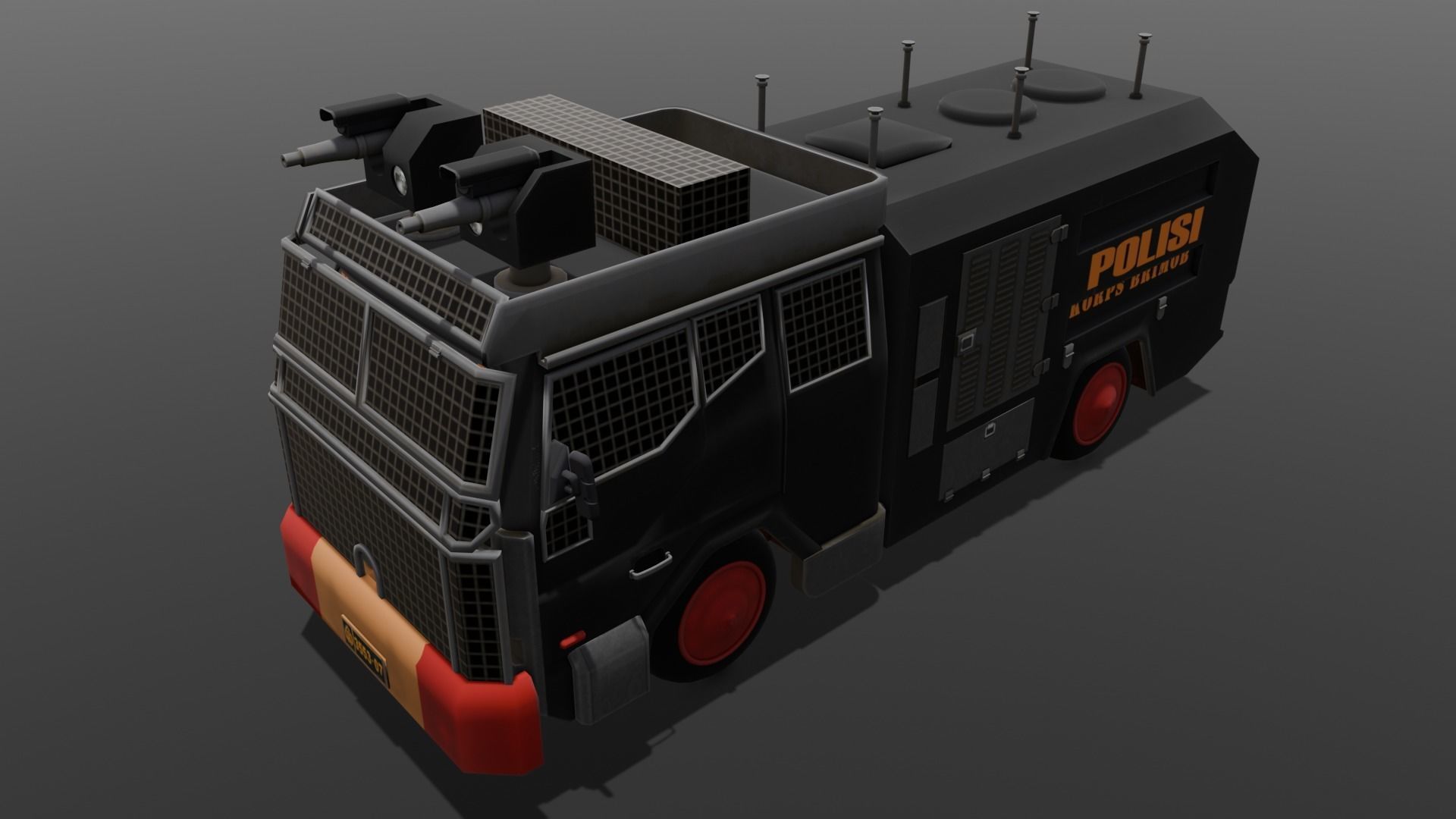Van 3D Model Low-poly 3D model_1