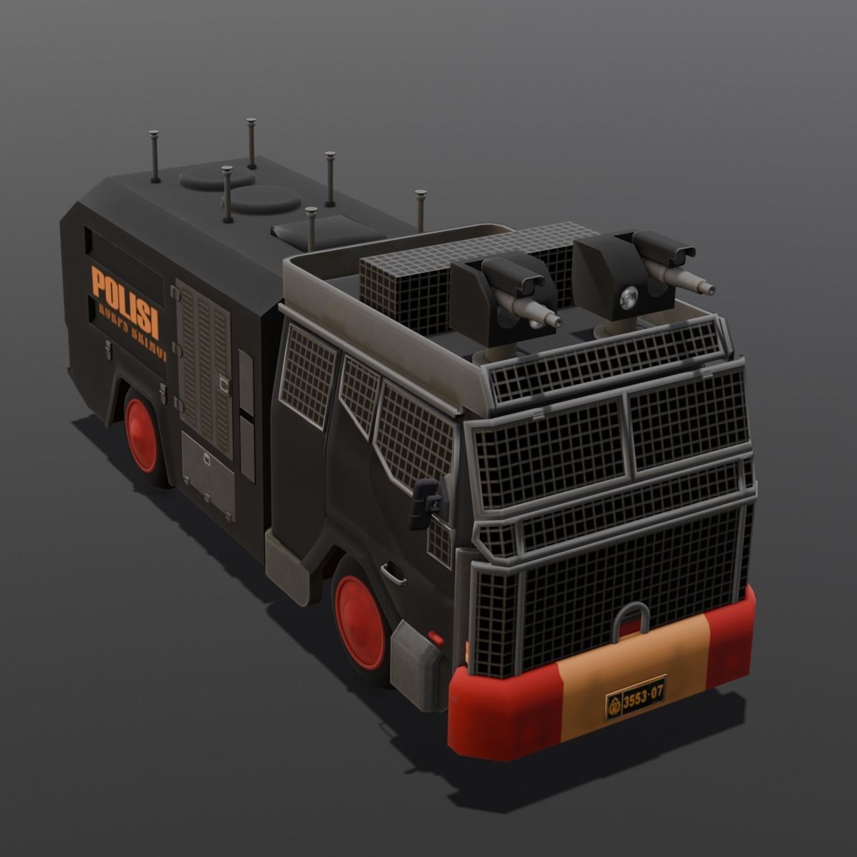 Van 3D Model Low-poly 3D model_9