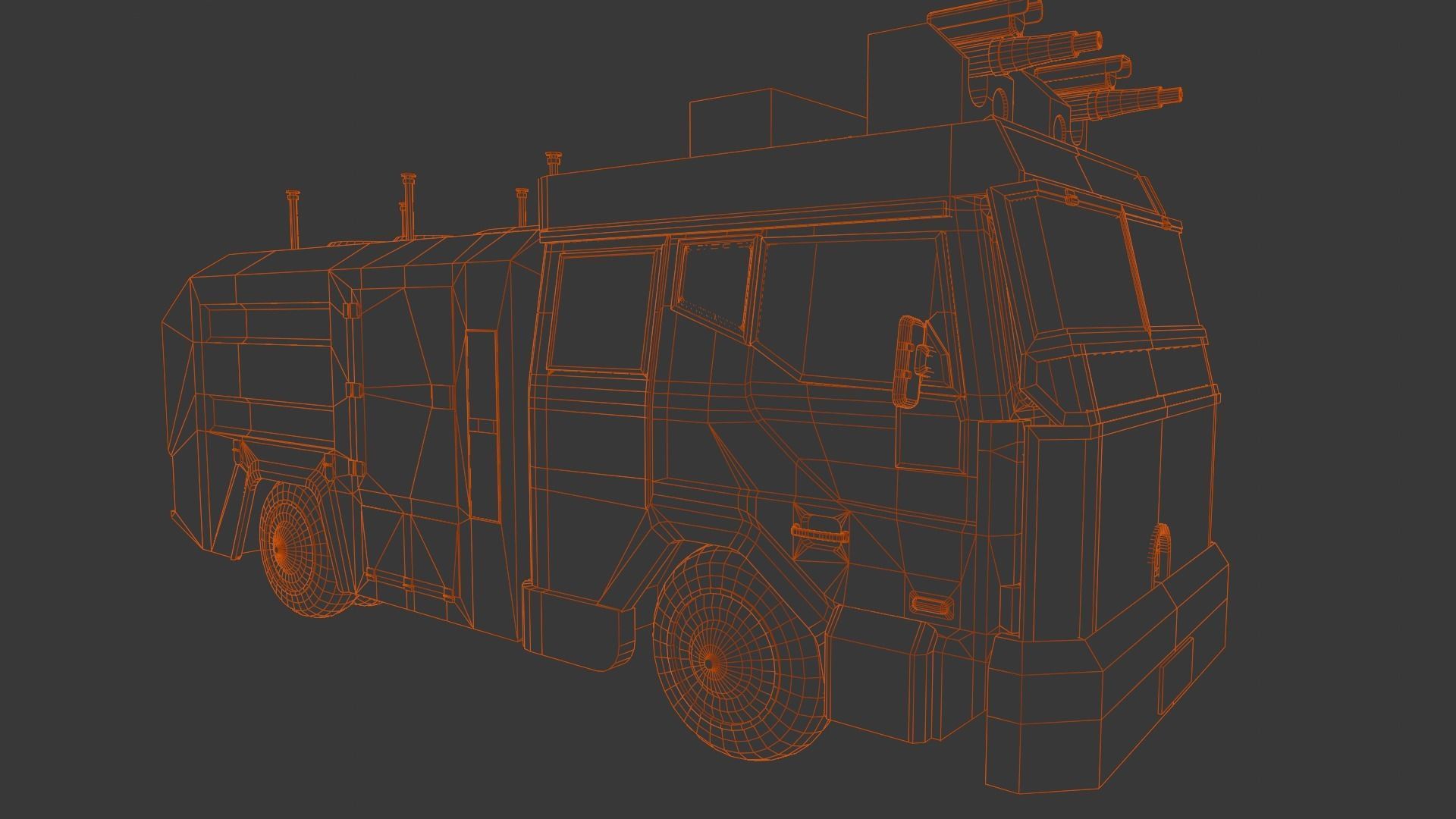 Van 3D Model Low-poly 3D model_14